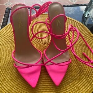 Elegant Pink Strappy Heels